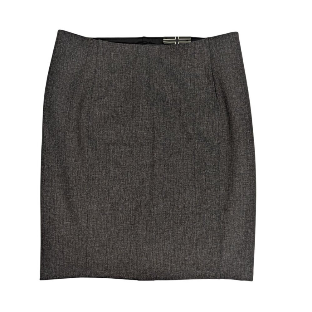 LIVERPOOL Nwt Ponte Knit Pencil Skirt 12/31 Petite Gray 4-Way Stretch Pull-On